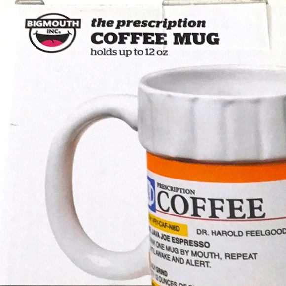 Coffee Lover’s Prescription Mug, Fun Humorous Gift. Boxed Mom, Dad, Office. - Picture 4 of 7